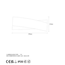 Opviq Lámpara de pared 7156 Negro
